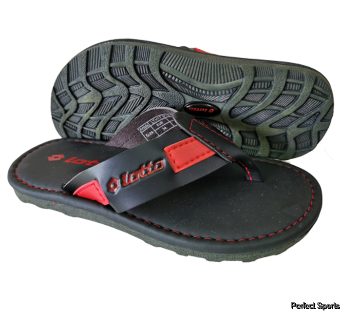 lotto printed sling black sports sandals