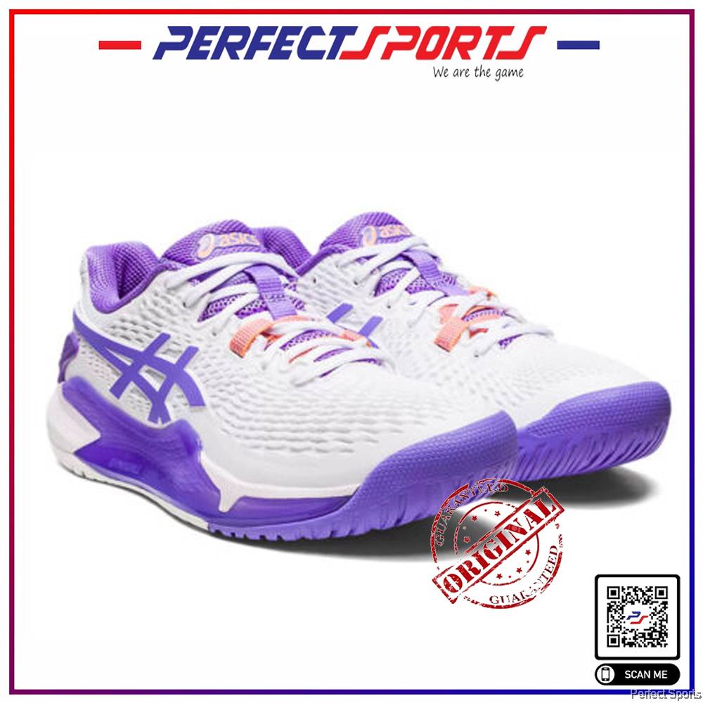 Asics Gel Resolution 9 (Women) White/Amethyst Tennis Shoes