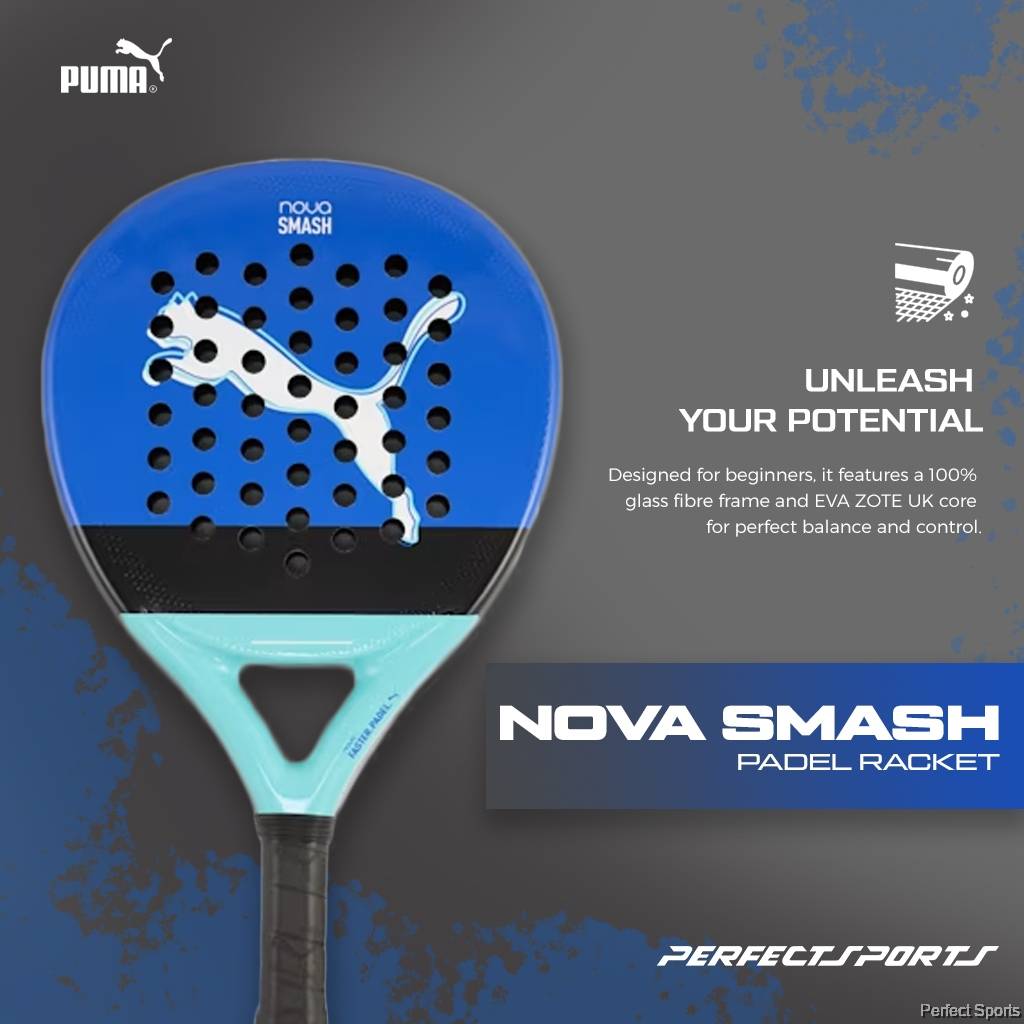 PUMA NOVA SMASH Padel Racket Black/Vivid Blue