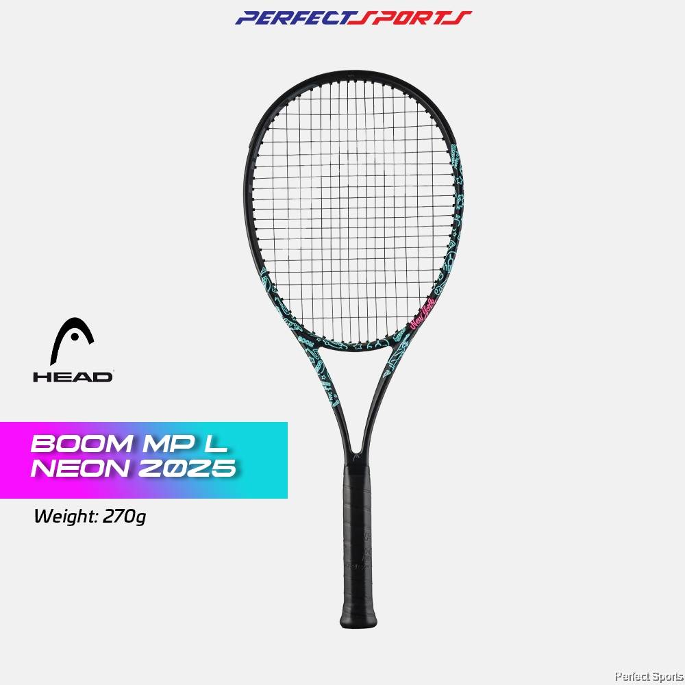 Free String + Grip] HEAD Boom MP L Neon Tennis Racquet 270g Grip2