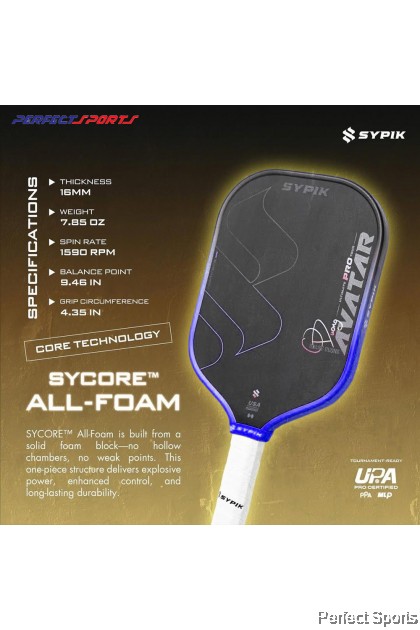 SYPIK AVATAR PRO CARBON FIBER PICKLEBALL PADDLE-16MM