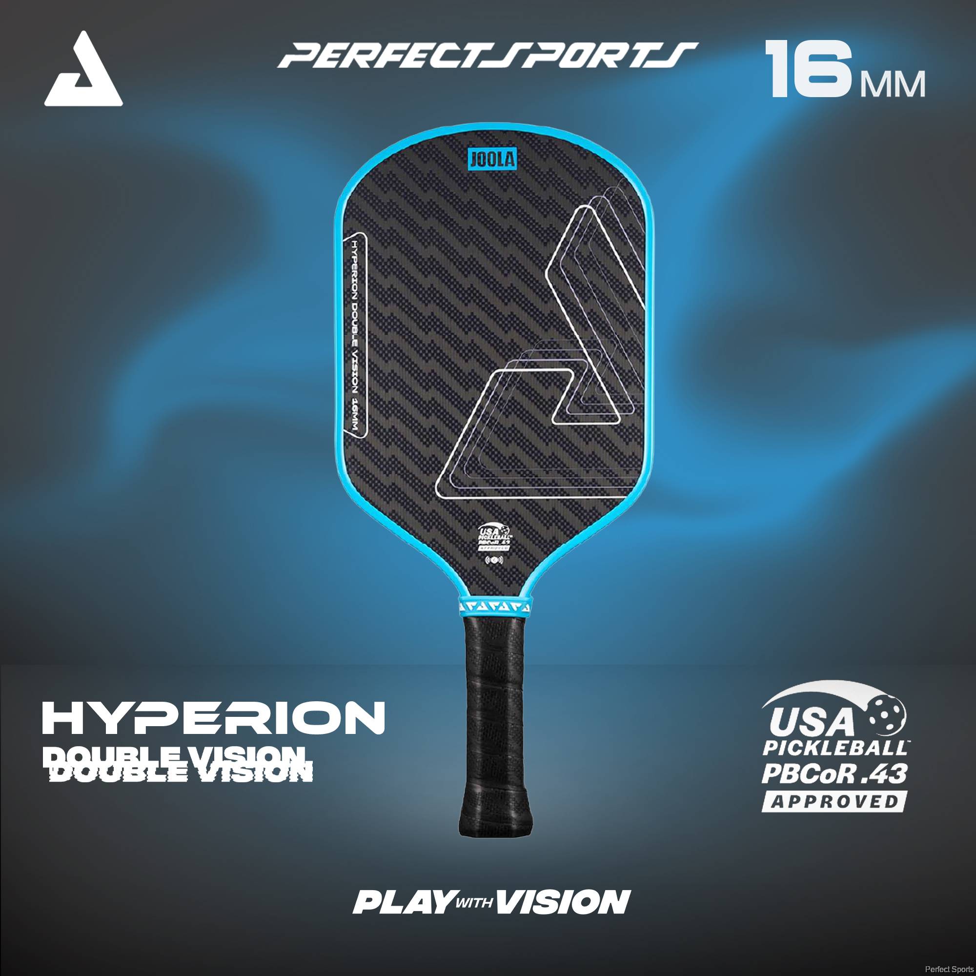 JOOLA HYPERION DOUBLE VISION 16MM - BOLT BLUE (GLOBAL)
