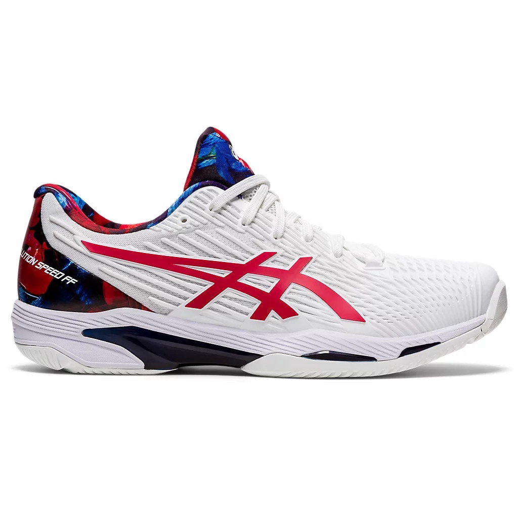 Asics Solution Speed FF (Men) White/Classic Red Tennis Shoe