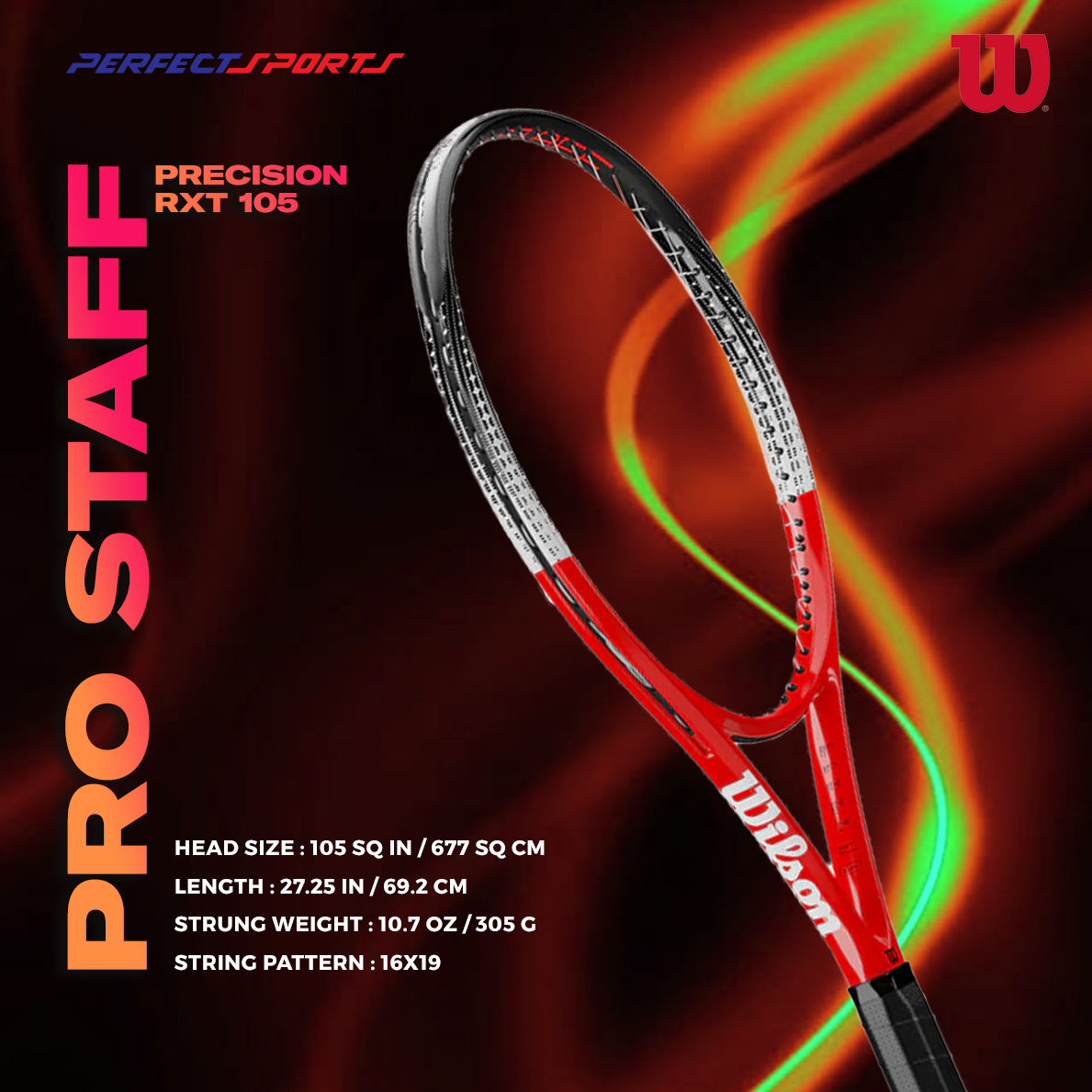 Fusion XL Pro Staff Precision RXT 105 Tennis Racket | Sporting